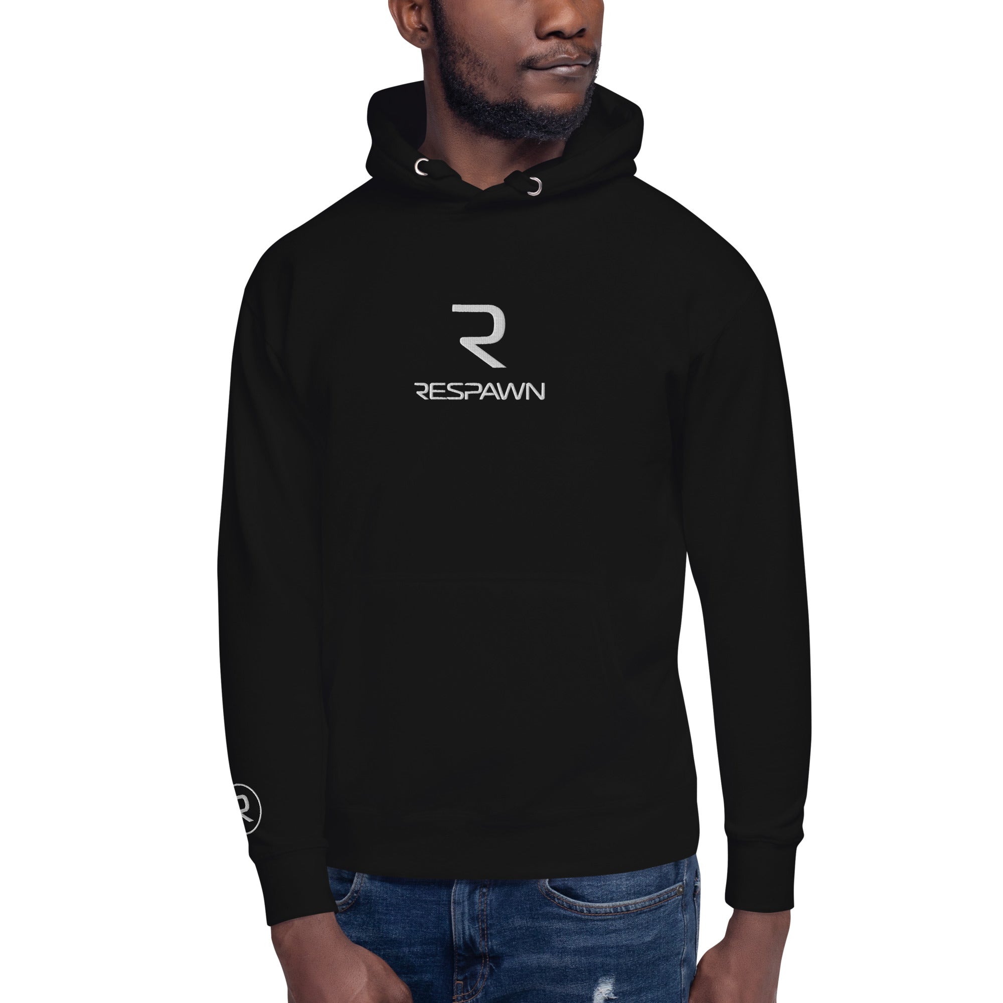 スウェット・トレーナー JUST DON Authorized Dealer Slogan Embroidered Hoodie Black JUST DON Authorized Dealer Slogan Embroidered Hoodie Black